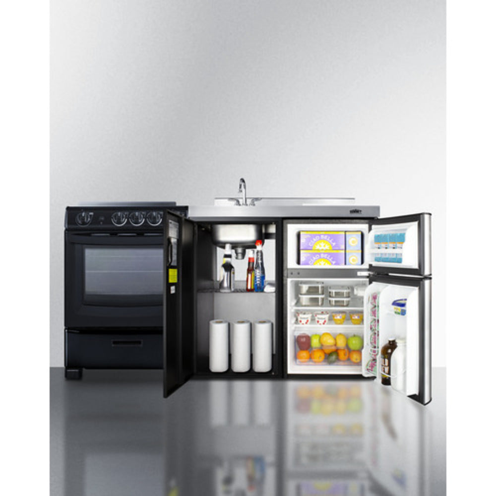 Summit Appliance 63" All-in-One Kitchenette with Electric Range