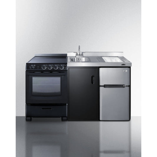 Summit Appliance 63" All-in-One Kitchenette with Electric Range