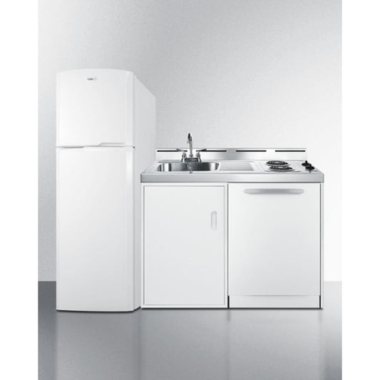 Summit Appliance 71" All-In-One Kitchenette with Dishwasher and Coil Burner