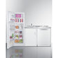 Summit Appliance 71" All-In-One Kitchenette with Dishwasher and Glass Burner