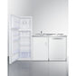 Summit Appliance 71" All-In-One Kitchenette with Dishwasher and Glass Burner