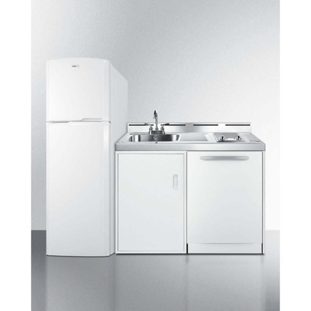 Summit Appliance 71" All-In-One Kitchenette with Dishwasher and Glass Burner