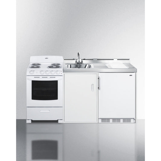 Summit Appliance 72" All-in-One Kitchenette with Electric Coil Range
