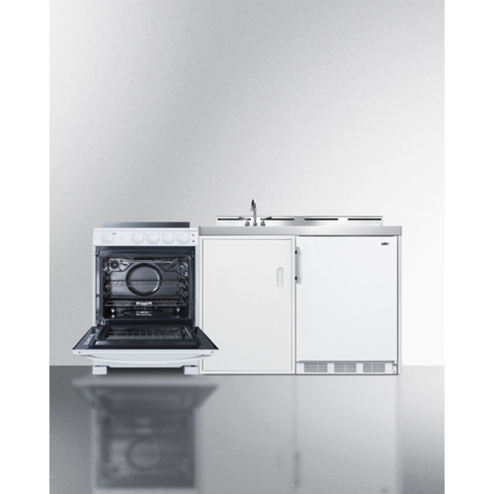 Summit Appliance 72" All-in-One Kitchenette with Electric Range