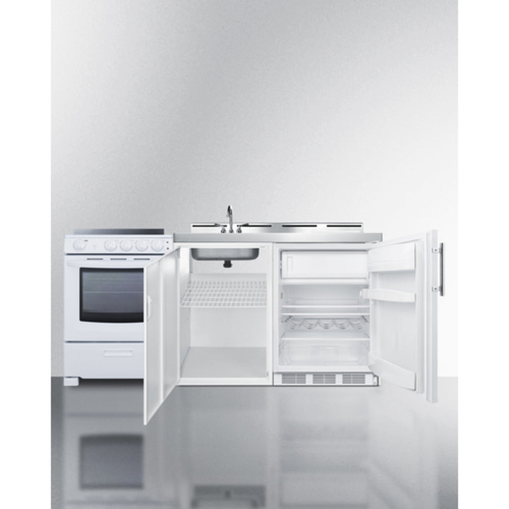 Summit Appliance 72" All-in-One Kitchenette with Electric Range