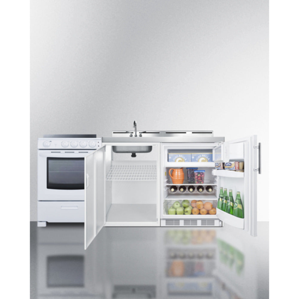 Summit Appliance 72" All-in-One Kitchenette with Electric Range