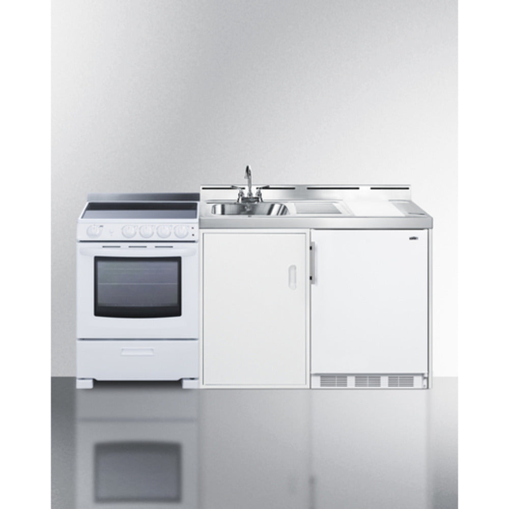 Summit Appliance 72" All-in-One Kitchenette with Electric Range