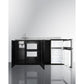 Summit Appliance 72" Stainless Steel/Black Finish All-In-One Kitchenette with Glass Burner and left Side Sink