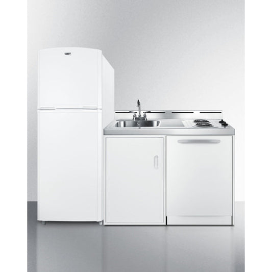 Summit Appliance 75" All-In-One Kitchenette with Dishwasher and Coil Burner
