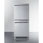 Summit Appliance ADRD15 Stainless Steel/Panel-Ready 2-Drawer All-Refrigerator