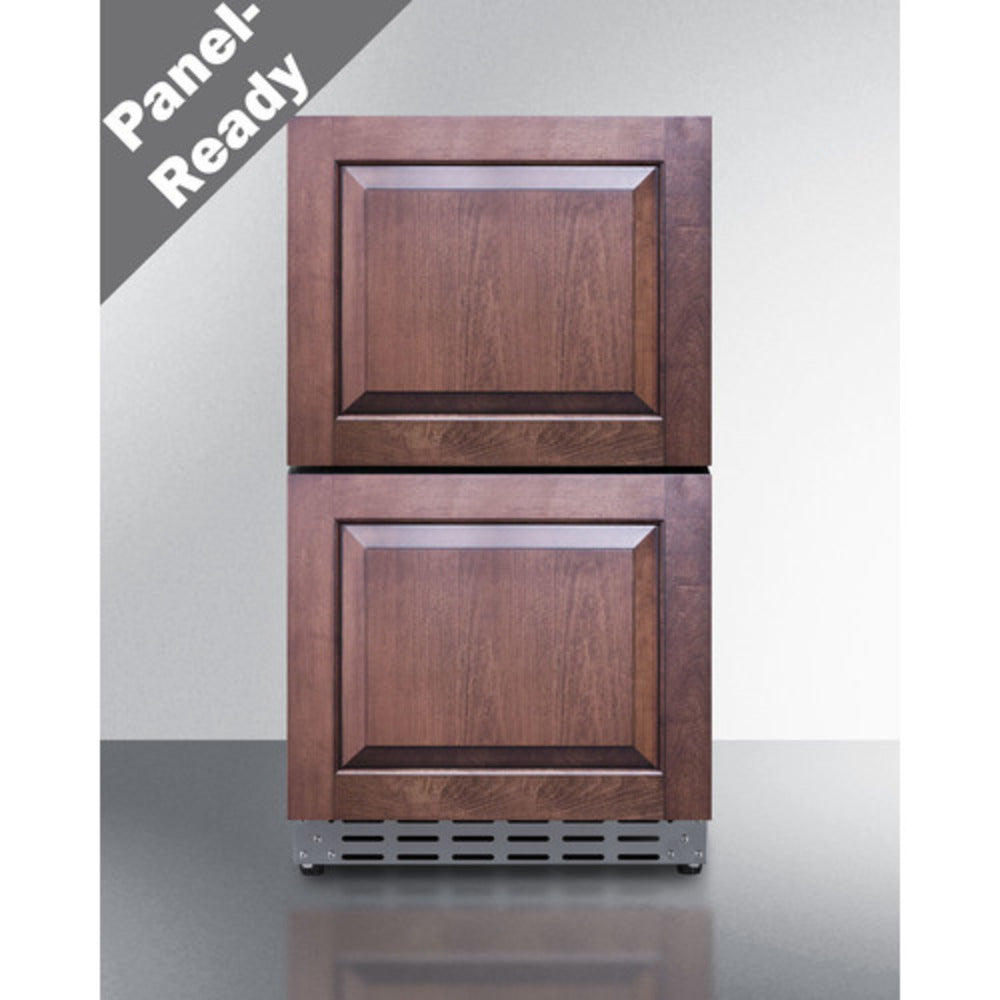Summit Appliance ADRD18 Stainless Steel/Panel-Ready 2-Drawer All-Refrigerator