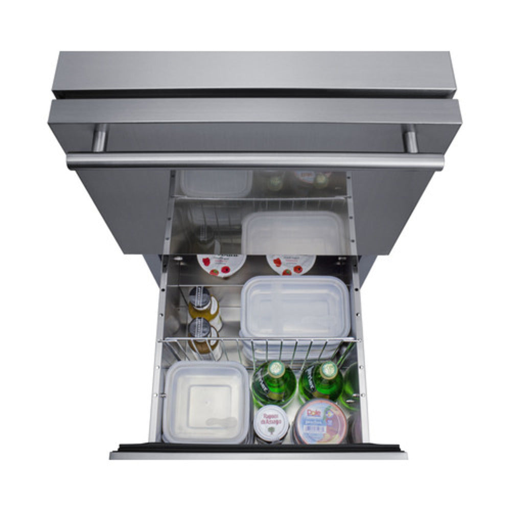 Summit Appliance ADRD18 Stainless Steel/Panel-Ready 2-Drawer All-Refrigerator