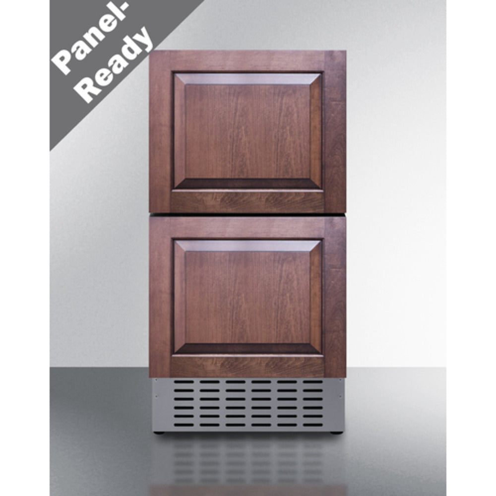 Summit Appliance ADRD18H34 Stainless Steel/Panel-Ready 2-Drawer All-Refrigerator