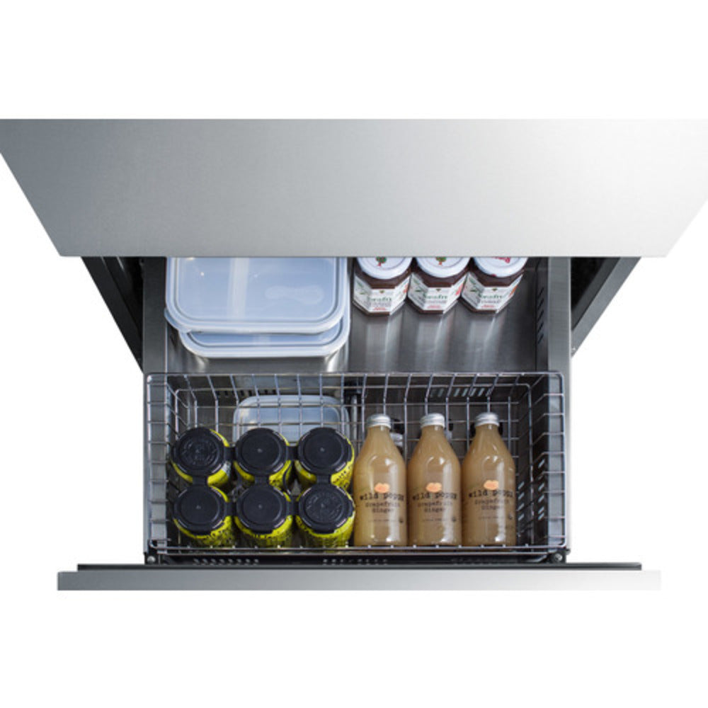 Summit Appliance ADRD24PNR Stainless Steel/Panel-Ready 2-Drawer All-Refrigerator