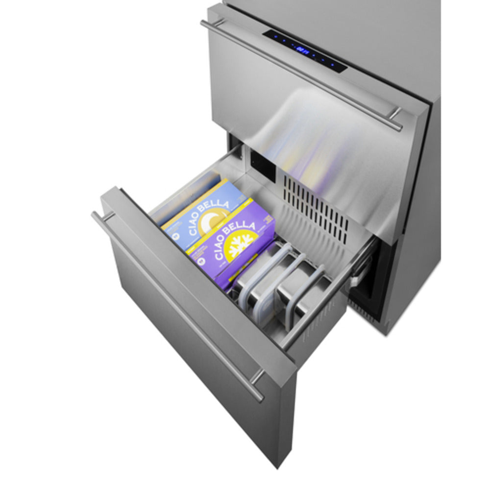 Summit Appliance ADRF244CSS Stainless Steel/Panel-Ready 2-Drawer Refrigerator-Freezer