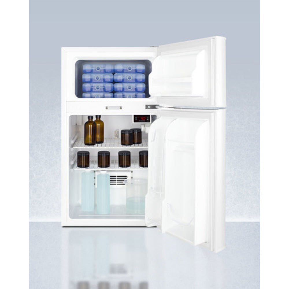 Summit Appliance AGP34 Series 19" White Finish General Purpose Refrigerator with Combination Lock - ADA Height