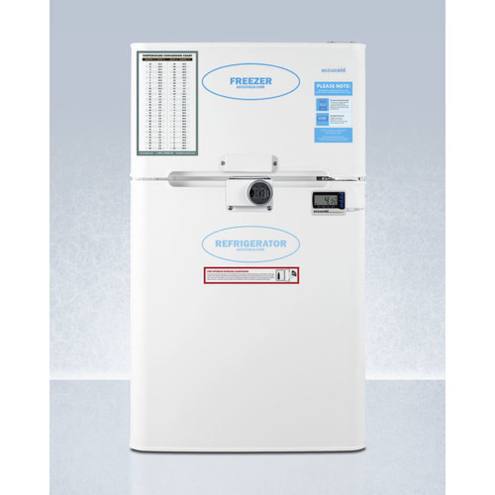 Summit Appliance AGP34 Series 19" White Finish General Purpose Refrigerator with Combination Lock - ADA Height