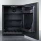 Summit Appliance AL54 Series 24" Black Stainless Steel/Black Finish Built-In All-Refrigerator with Right Stainless Steel Handle