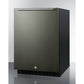 Summit Appliance AL54 Series 24" Black Stainless Steel/Black Finish Built-In All-Refrigerator with Right Stainless Steel Handle