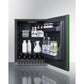 Summit Appliance AL54 Series 24" Green/Black Finish Built-In All-Refrigerator with Right Stainless Steel Handle
