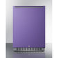 Summit Appliance AL54 Series 24" Purple/Black Finish Built-In All-Refrigerator with Right Horizontal Stainless Handle