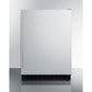 Summit Appliance AL54 Series 24" Stainless Steel Finish Built-In All-Refrigerator with Right Door Handle