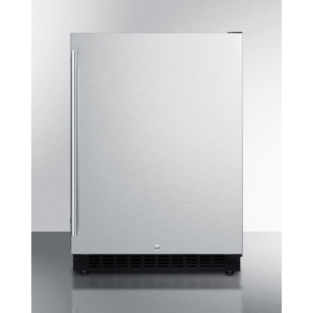 Summit Appliance AL54 Series 24" Stainless Steel Finish Built-In All-Refrigerator with Right Door Handle