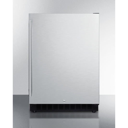 Summit Appliance AL54 Series 24" Stainless Steel Finish Built-In All-Refrigerator with Right Door Handle