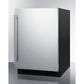 Summit Appliance AL54 Series 24" Stainless Steel/Black Cabinet Finish Built-In All-Refrigerator with Right Door Handle