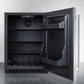 Summit Appliance AL54 Series 24" Stainless Steel/Black Cabinet Finish Built-In All-Refrigerator with Right Door Handle