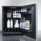 Summit Appliance AL54 Series 24" Stainless Steel/Black Finish Built-In All-Refrigerator with Right Horizontal Stainless Handle