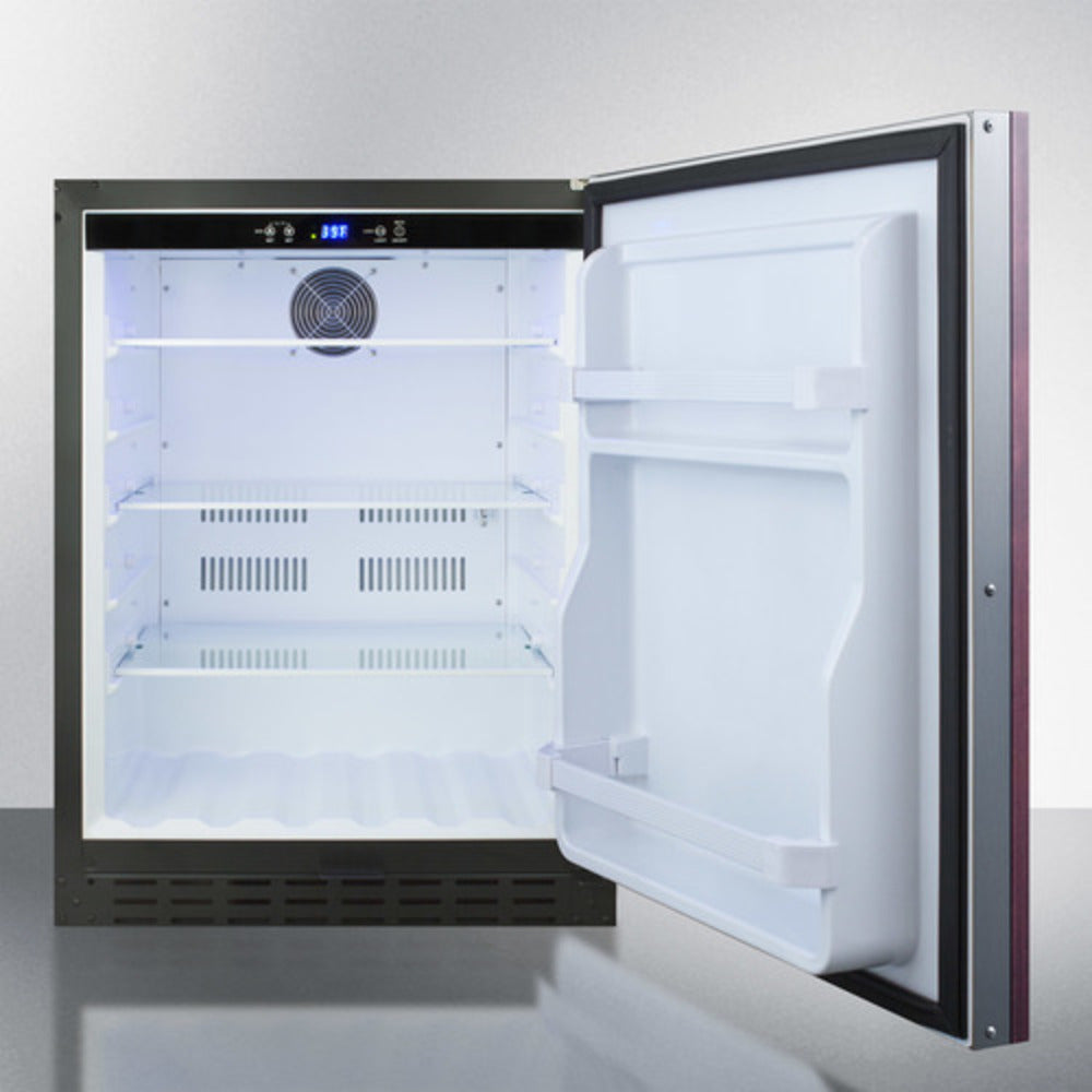 Summit Appliance AL55 Series 24" Panel-Ready/Black Finish Built-In All-Refrigerator