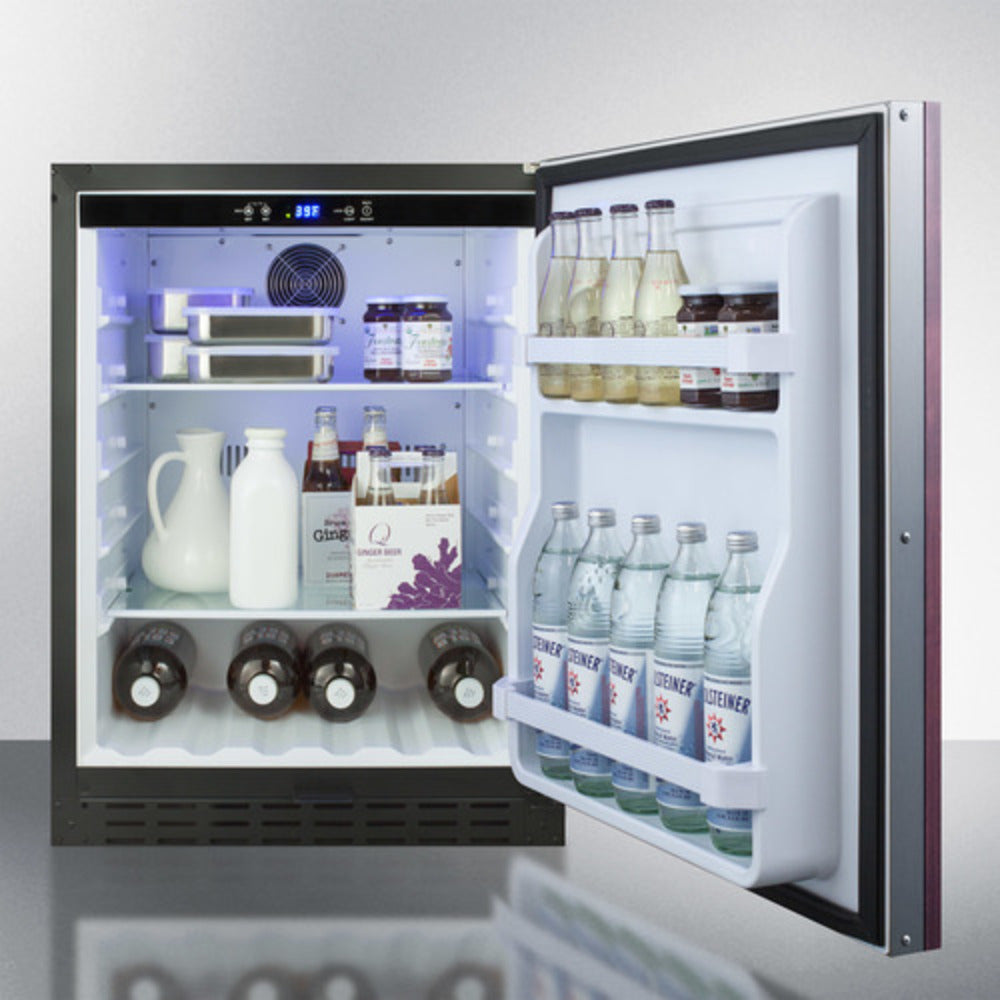 Summit Appliance AL55 Series 24" Panel-Ready/Black Finish Built-In All-Refrigerator