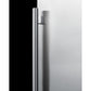 Summit Appliance AL55 Series 24" Stainless Steel Finish Built-In All-Refrigerator with Right Vertical Stainless Steel Handle
