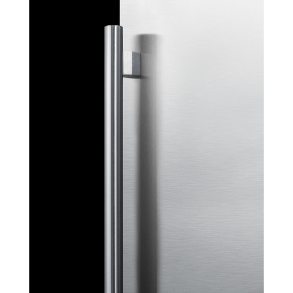 Summit Appliance AL55 Series 24" Stainless Steel Finish Built-In All-Refrigerator with Right Vertical Stainless Steel Handle