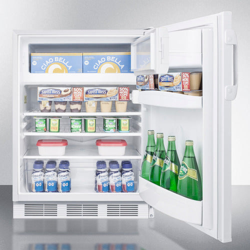 Summit Appliance AL650 Series 24" White Finish Refrigerator-Freezer