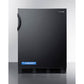 Summit Appliance AL652 Series 24" Black Finish Refrigerator-Freezer