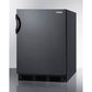 Summit Appliance AL751 Series 24" Black Finish All-Refrigerator