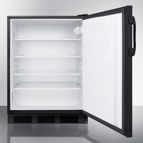 Summit Appliance AL751 Series 24" Black Finish All-Refrigerator
