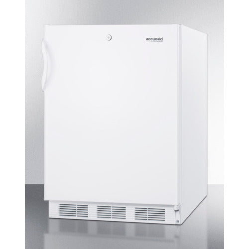 Summit Appliance AL751 Series 24" White Finish All-Refrigerator with Keyed Lock