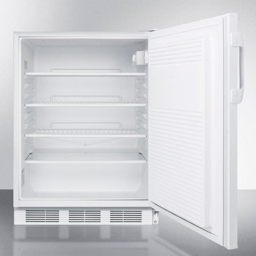 Summit Appliance AL751BI Series 24" White Finish Built-In All-Refrigerator with Keyed Lock
