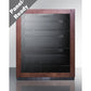 Summit Appliance AL75G Series 24" Panel-Ready/Black Finish Built-In Commercial Beverage Center with Glass Door
