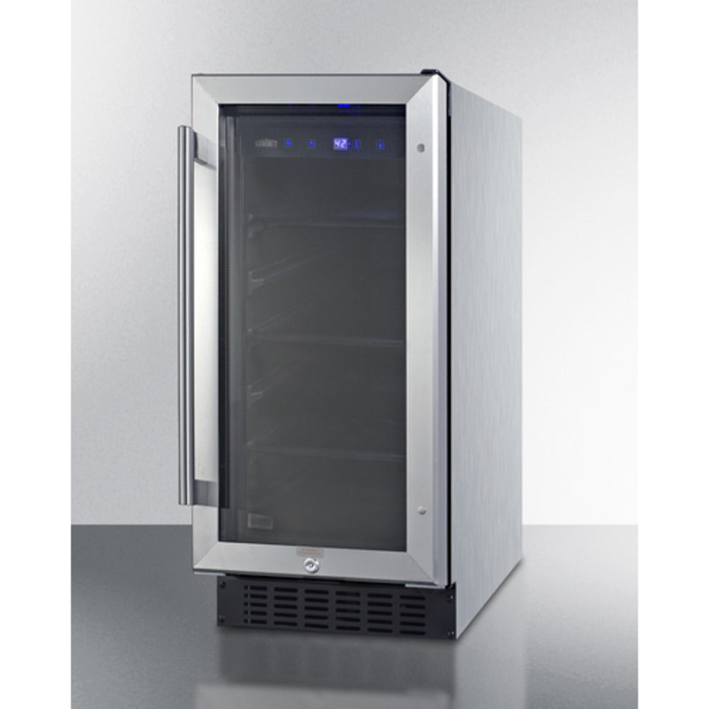 Summit Appliance ALBV15 Series 15" Stainless Steel Finish Built-In Beverage Center