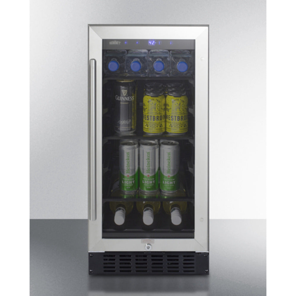 Summit Appliance ALBV15 Series 15" Stainless Steel Finish Built-In Beverage Center