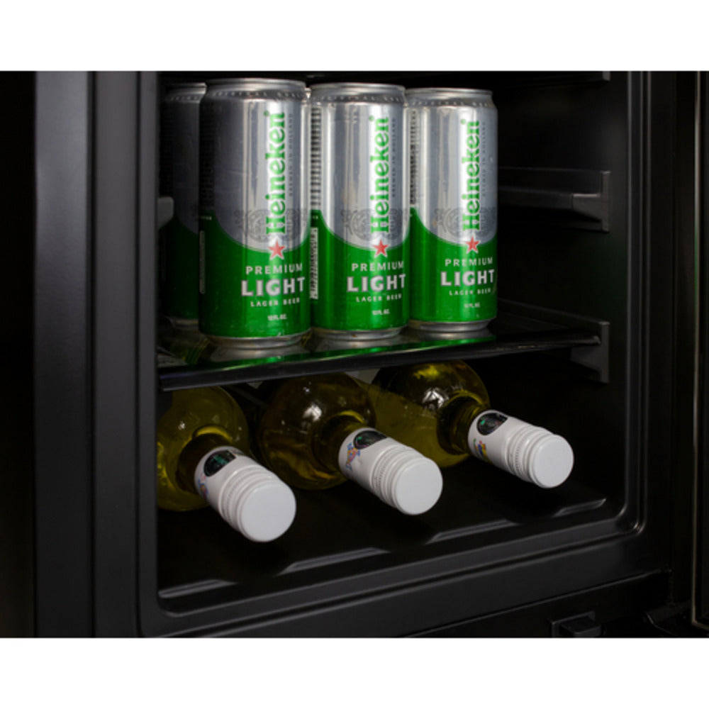 Summit Appliance ALBV15 Series 15" Stainless Steel/Black Finish Built-In Beverage Center