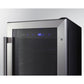 Summit Appliance ALBV15 Series 15" Stainless Steel/Black Finish Built-In Beverage Center