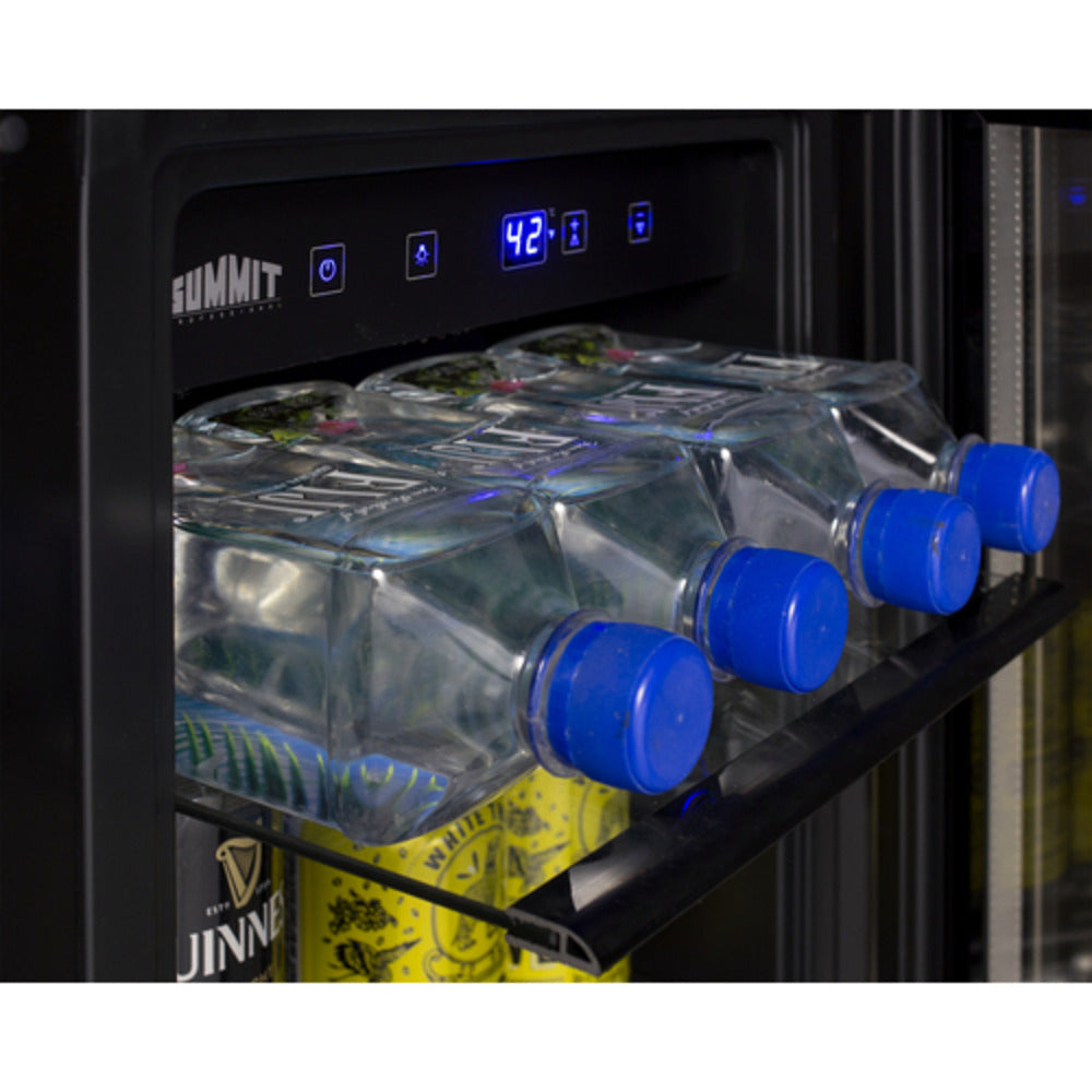 Summit Appliance ALBV15 Series 15" Stainless Steel/Black Finish Built-In Beverage Center