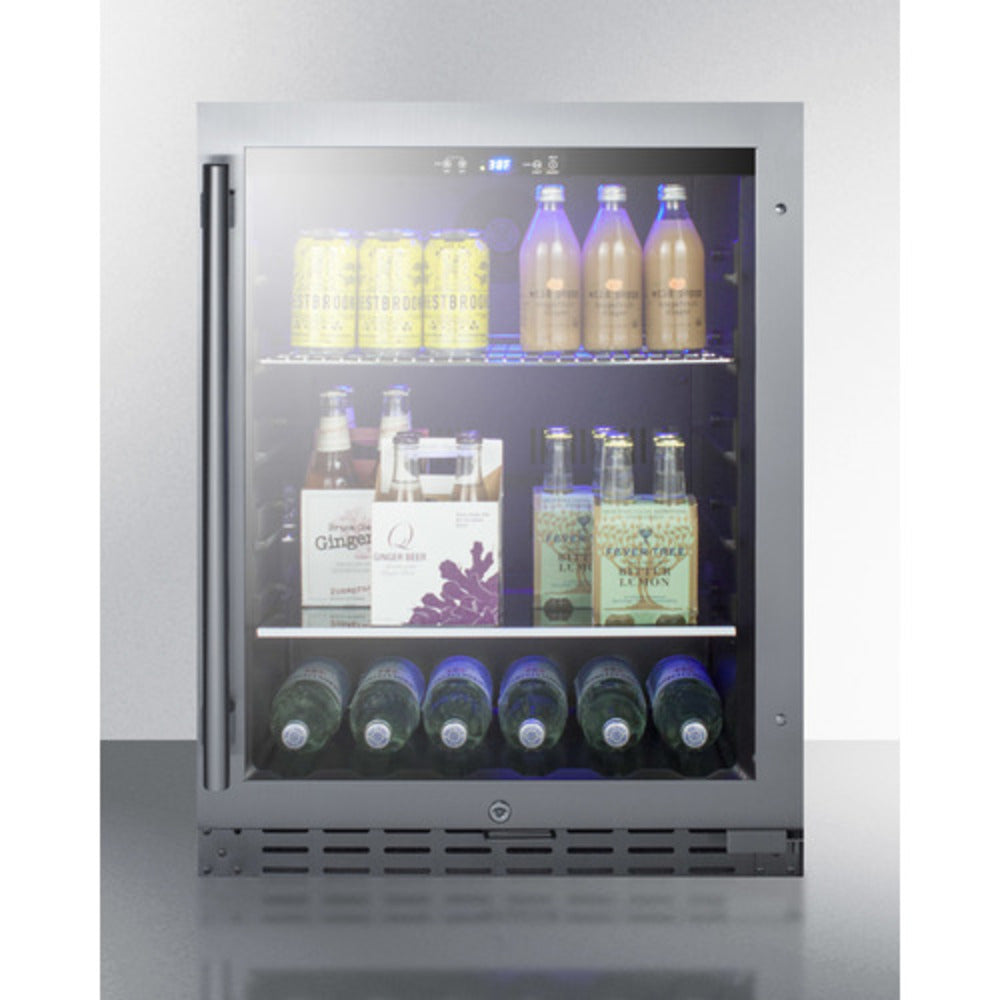 Summit Appliance ALBV2466 Series 24" Black Finish Built-In Beverage Cooler