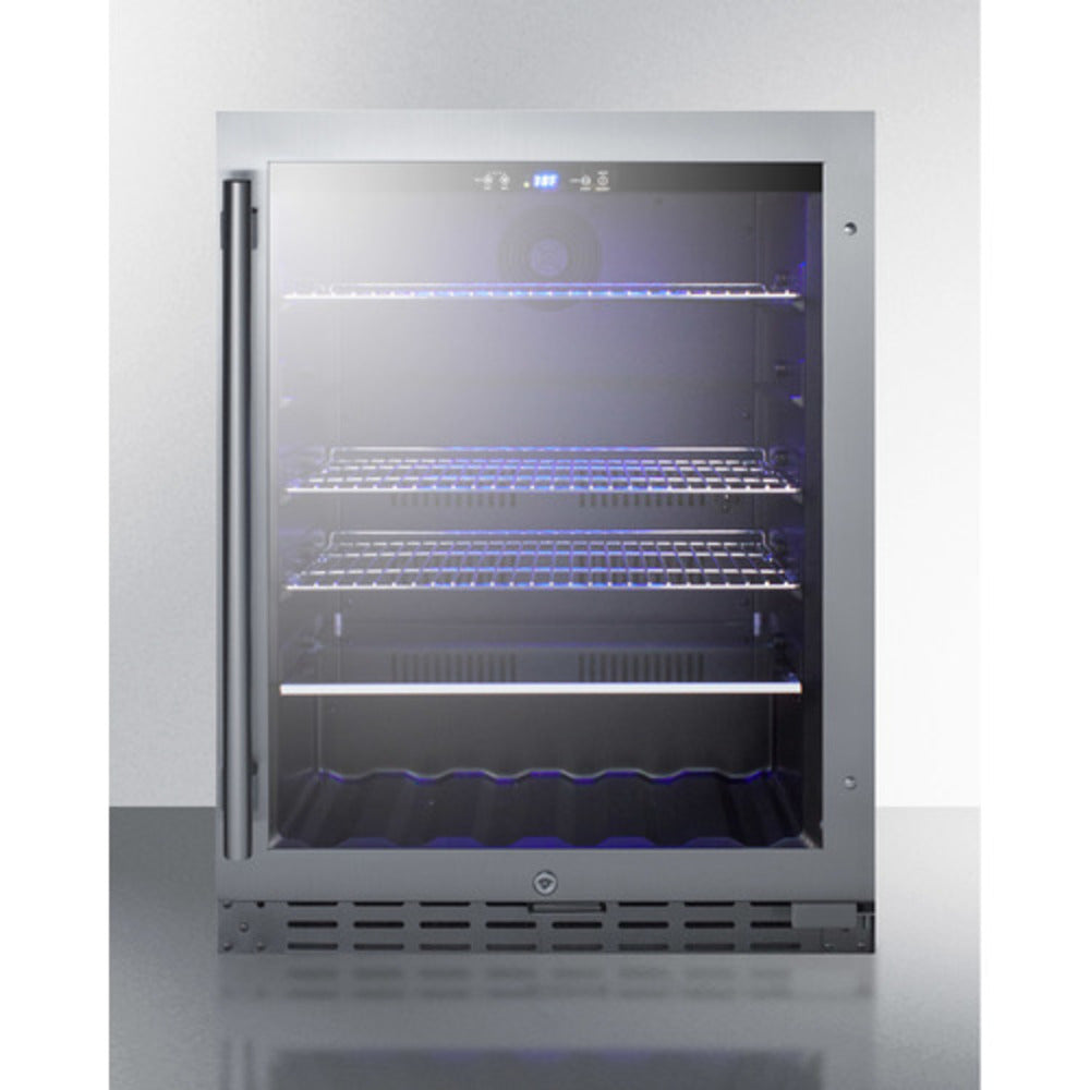 Summit Appliance ALBV2466 Series 24" Black Finish Built-In Beverage Cooler