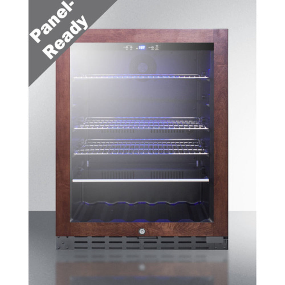 Summit Appliance ALBV2466 Series 24" Panel-Ready/Black Finish Built-In Beverage Cooler